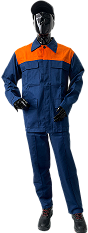 Костюм рабочий, хлопковый, синий с кокеткой (куртка, брюки), 10603 Фото