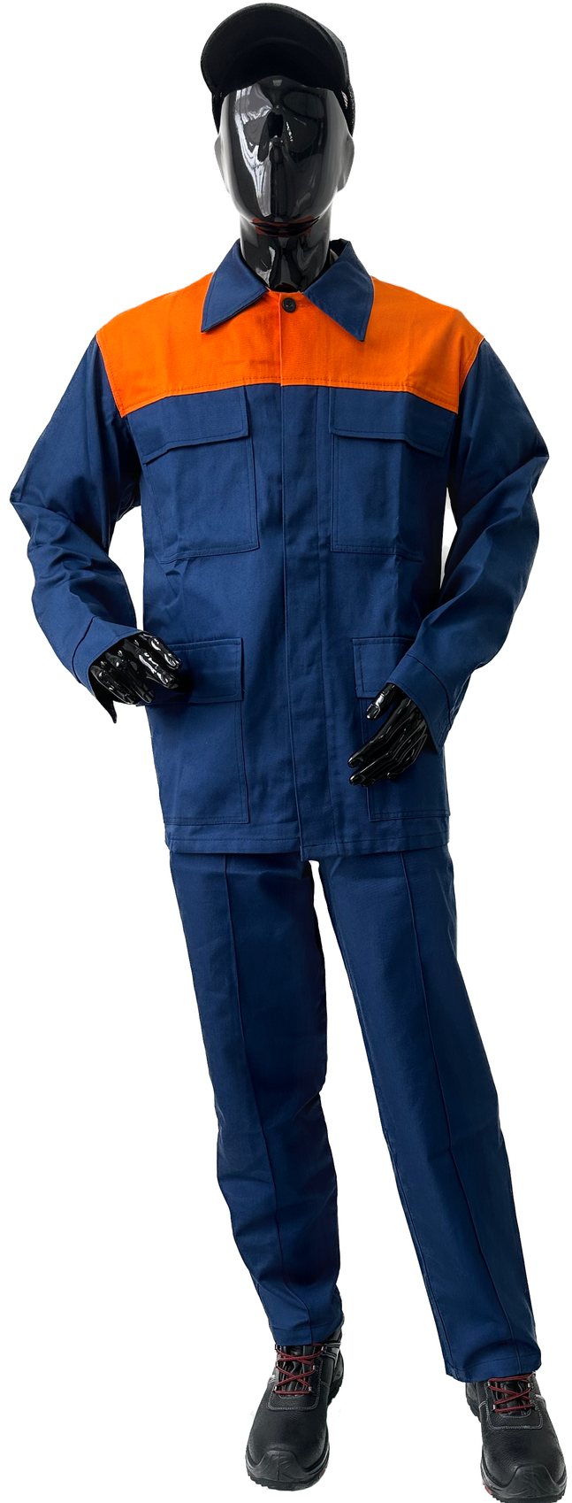 Костюм рабочий, хлопковый, синий с кокеткой (куртка, брюки), 10603 Фото